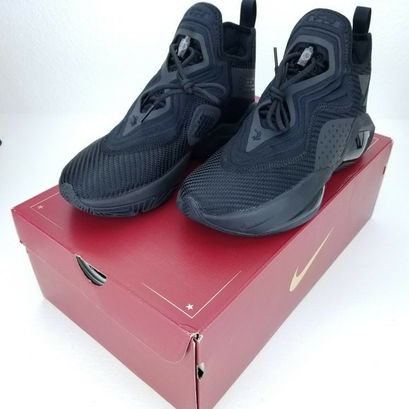 Nike Lebron Soldier XIV Triple Black Mens Basketball Shoes CK6024 003 Sizes 7-1 - Picture 8 of 8